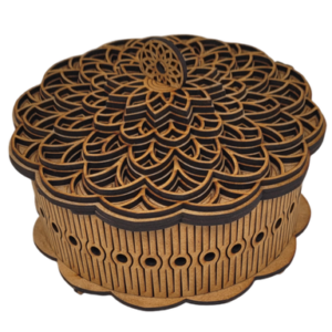 Multi Layered Hinged Lid Round Box